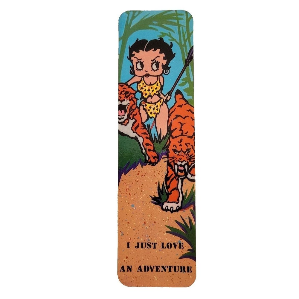 Vintage 80s Betty Boop Bookmark Tiger King Features 1988 One Stop Posters 2-1025